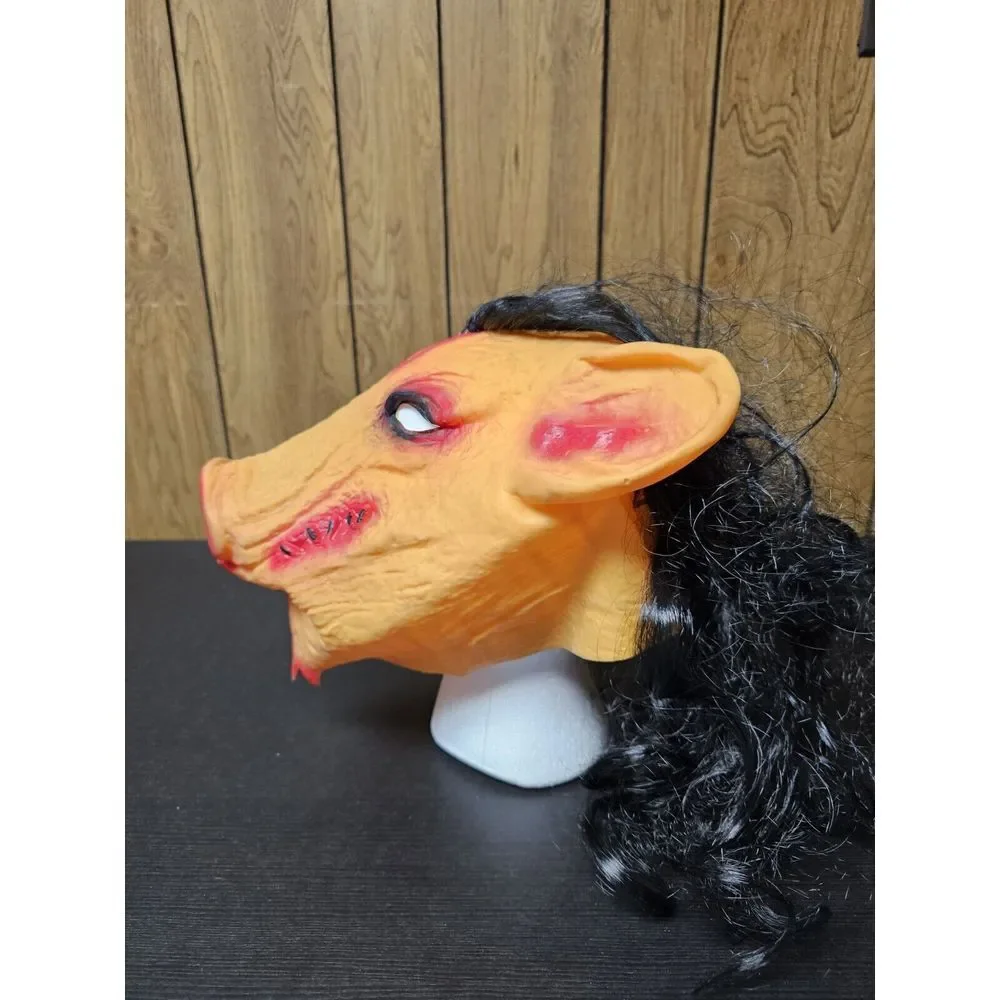Vivid Latex‎ Horror Pig Monster Mask  With Wig/Hair